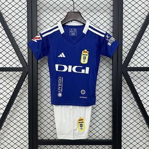 JER-5103_1 Real Oviedo 2024-2025 Home Kids Jersey - 图片 1