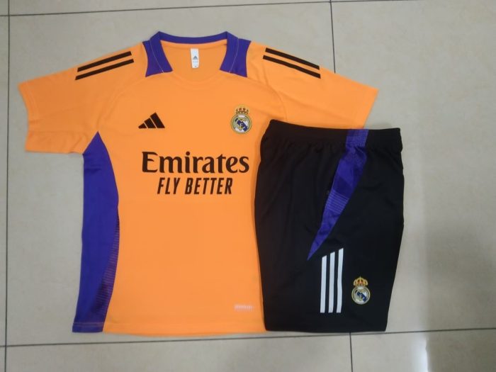 Real Madrid 24-25 Orange Short Sleeve Training Set - 图片 9