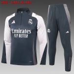 Real Madrid 24-25 Grey Half-Zip Jacket