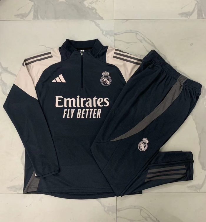 Real Madrid 24-25 Grey Half-Zip Jacket - 图片 9
