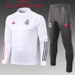 2021 Real Madrid White Kids Semi-Zip Jacket - 图片 2