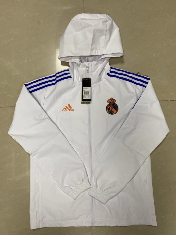 Real Madrid 21-22 White Windbreaker - 图片 3