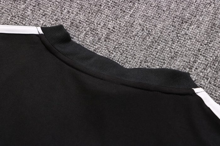 Real Madrid 22-23 Black with Purple Side Short Sleeve Training Suit - 图片 3