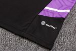 Real Madrid 22-23 Black with Purple Side Short Sleeve Training Suit - 图片 4