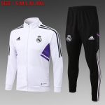 Real Madrid 22-23 White Long Zip Jacket