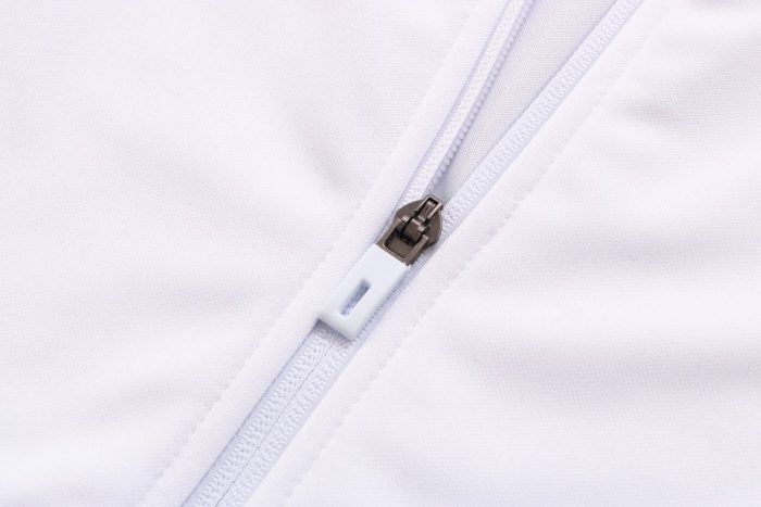 Real Madrid 22-23 White Long Zip Jacket - 图片 6