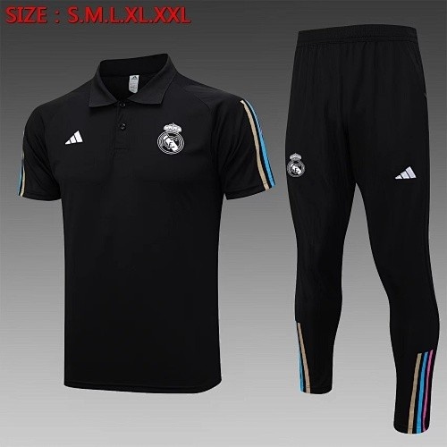 JER-5123_1 Real Madrid 23-24 Black Polo - 图片 1