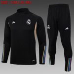 Real Madrid 23-24 Black Half-Zip Jacket