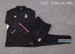 Real Madrid 23-24 Black Half-Zip Jacket - 图片 2