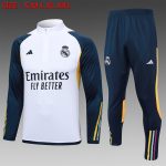 Real Madrid 23-24 White Half-Zip Jacket