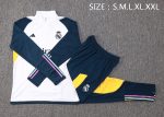 Real Madrid 23-24 White Half-Zip Jacket - 图片 2