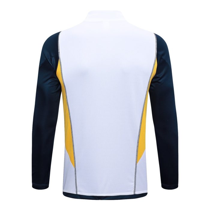 Real Madrid 23-24 White Half-Zip Jacket - 图片 8