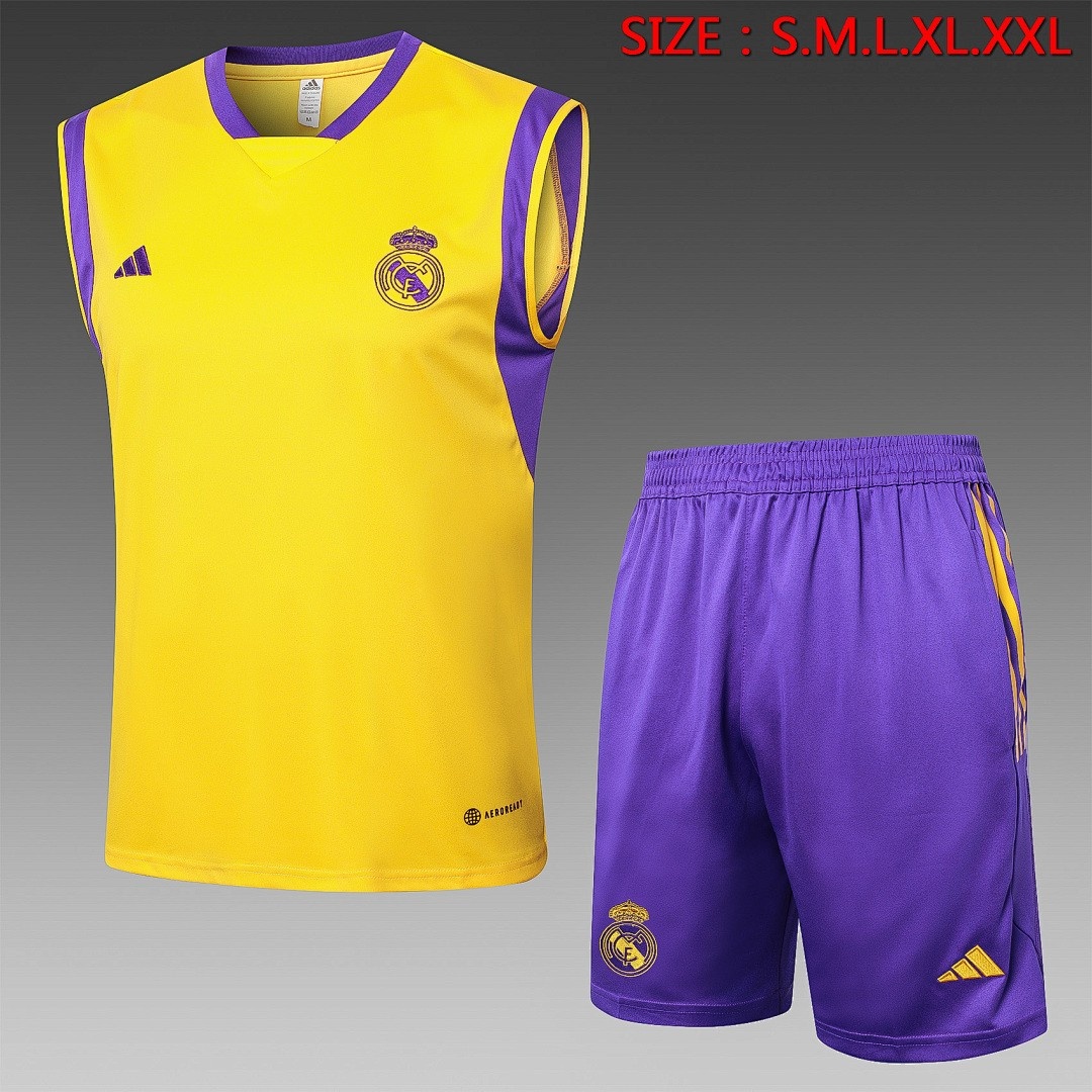 JER-5127_1 Real Madrid 23-24 Yellow Vest - 图片 1