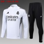 Real Madrid White Half-Zip Jacket