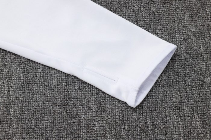 Real Madrid White Half-Zip Jacket - 图片 5