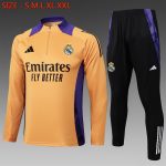 Real Madrid 24-25 Orange Half-Zip Jacket