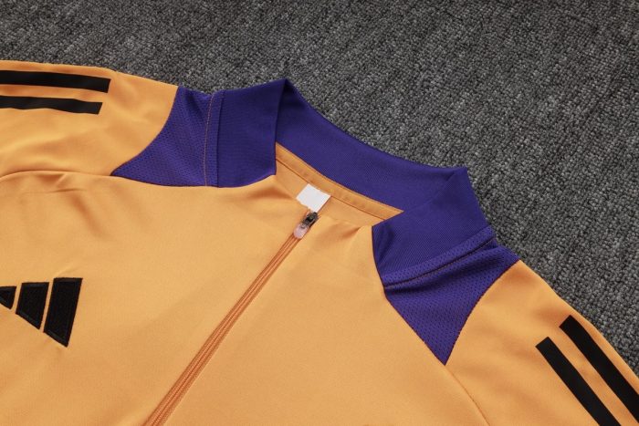 Real Madrid 24-25 Orange Half-Zip Jacket - 图片 5