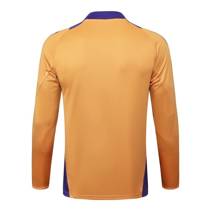Real Madrid 24-25 Orange Half-Zip Jacket - 图片 8