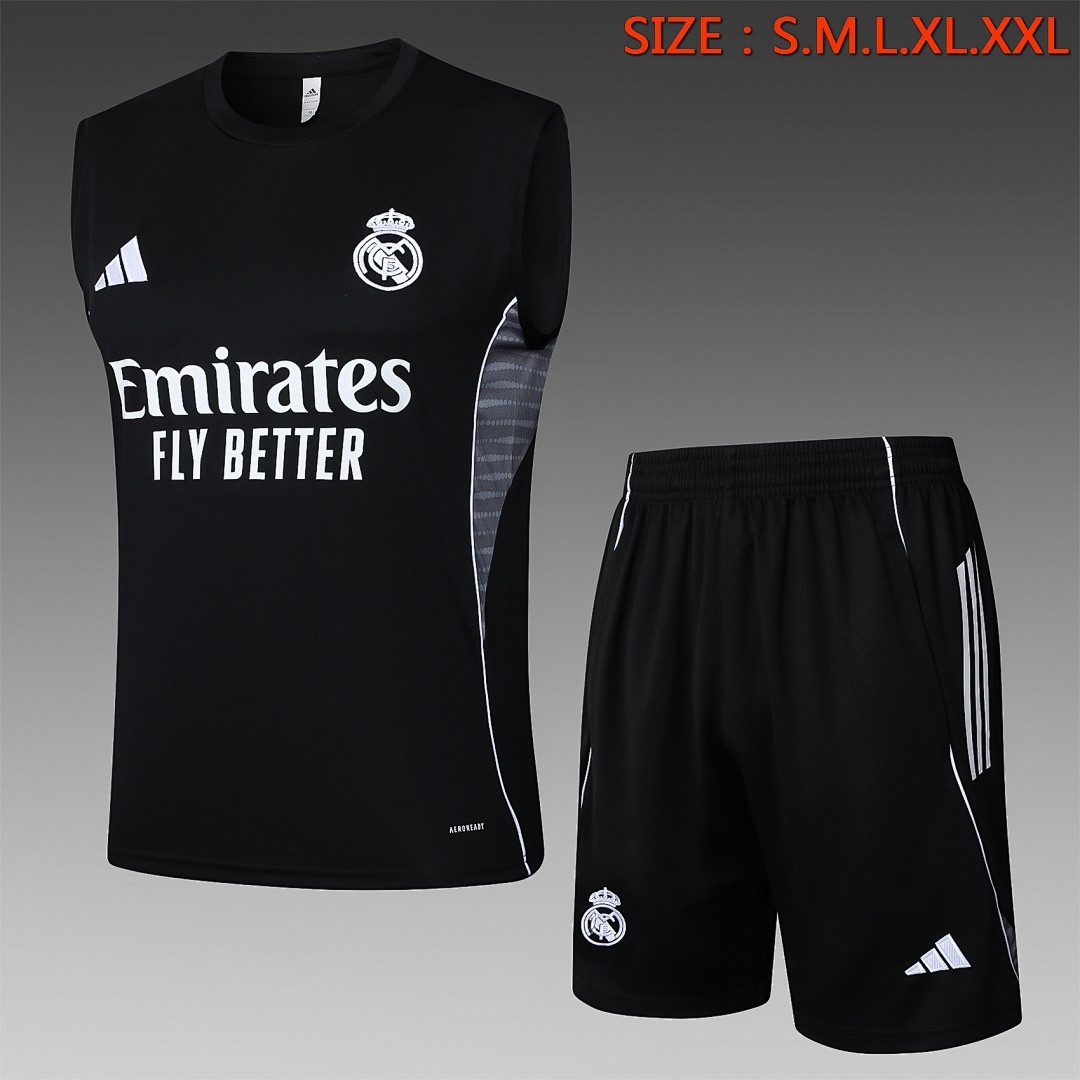 JER-5130_1 Real Madrid Black Vest - 图片 1