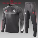 2021 Real Madrid Dark Gray Kids Semi-Zip Jacket - 图片 2