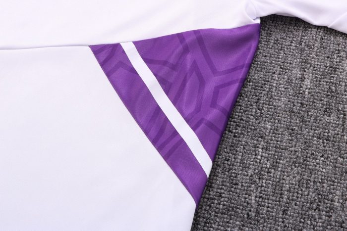 Real Madrid 22-23 White Half-Zip Jacket - 图片 3