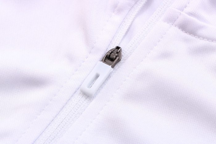 Real Madrid 22-23 White Half-Zip Jacket - 图片 6