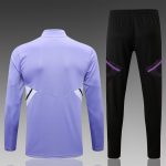 Real Madrid 22-23 Light Purple Half-Zip Jacket - 图片 2