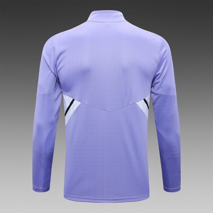 Real Madrid 22-23 Light Purple Half-Zip Jacket - 图片 3