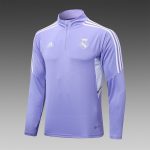 Real Madrid 22-23 Light Purple Half-Zip Jacket - 图片 4