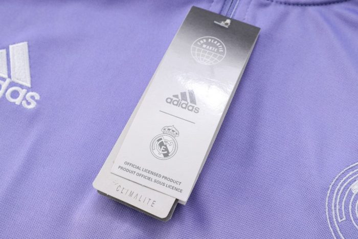 Real Madrid 22-23 Light Purple Half-Zip Jacket - 图片 5