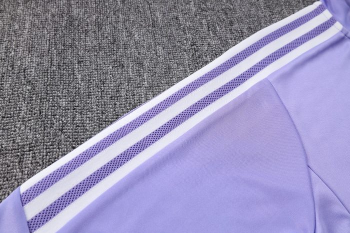 Real Madrid 22-23 Light Purple Half-Zip Jacket - 图片 8