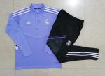 Real Madrid 22-23 Light Purple Half-Zip Jacket - 图片 9