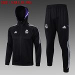 Real Madrid 22-23 Black Long Zip Jacket with Hood