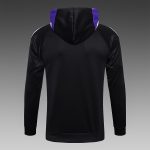 Real Madrid 22-23 Black Long Zip Jacket with Hood - 图片 8