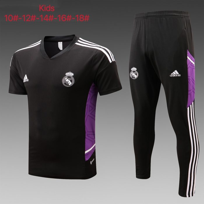 Real Madrid 22-23 Black Kids Training T-Shirt - 图片 2