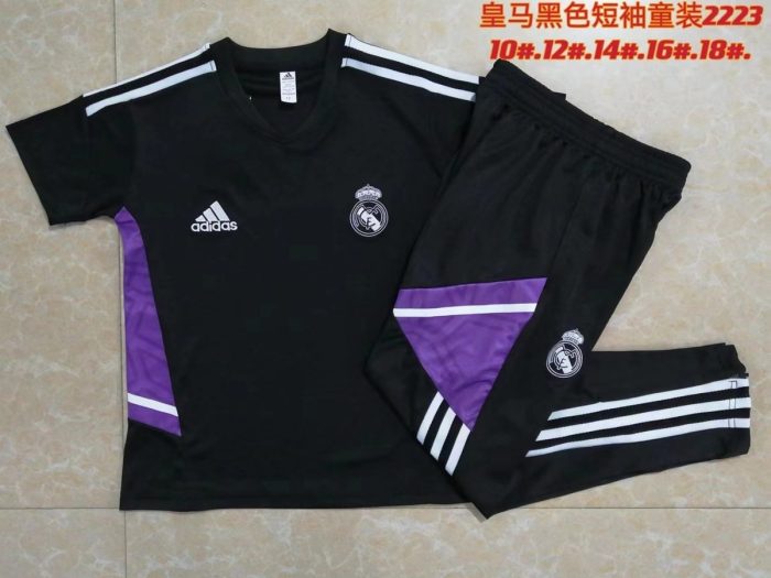 Real Madrid 22-23 Black Kids Training T-Shirt - 图片 3