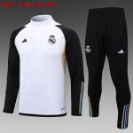 Real Madrid 23-24 White Half-Zip Jacket