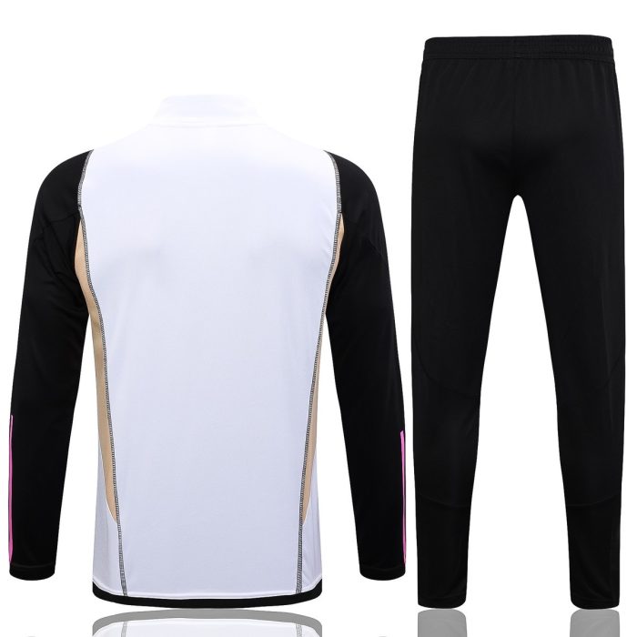Real Madrid 23-24 White Half-Zip Jacket - 图片 2