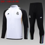 Real Madrid 23-24 White Half-Zip Jacket - 图片 3