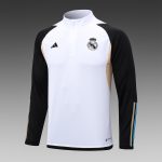Real Madrid 23-24 White Half-Zip Jacket - 图片 4