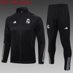 Real Madrid 23-24 Black Long Zip Jacket
