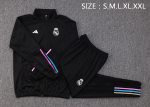 Real Madrid 23-24 Black Long Zip Jacket - 图片 2
