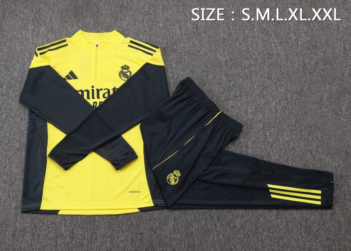 Real Madrid Yellow Half-Zip Jacket - 图片 2