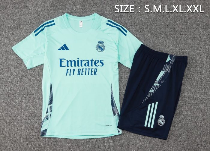 Real Madrid 24-25 Light Green Short Sleeve Training Set - 图片 2