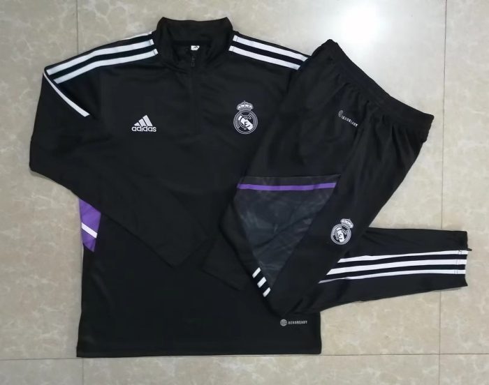 Real Madrid 22/23 Black Half-Zip Jacket - 图片 9
