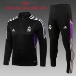 Real Madrid 22-23 Black Kids' Half-Zip Jacket - 图片 2
