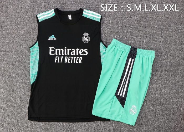 Real Madrid 22/23 Black Vest with Green Trim - 图片 2