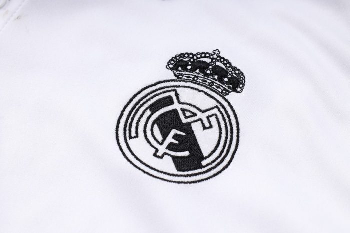 Real Madrid 23-24 White Polo Shirt - 图片 6