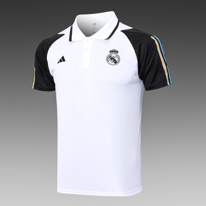 Real Madrid 23-24 White Polo Shirt - 图片 9