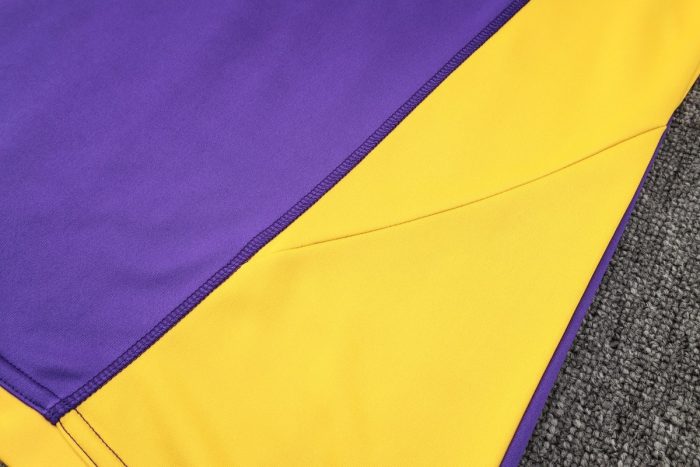 Real Madrid 23-24 Purple Half-Zip Jacket - 图片 3